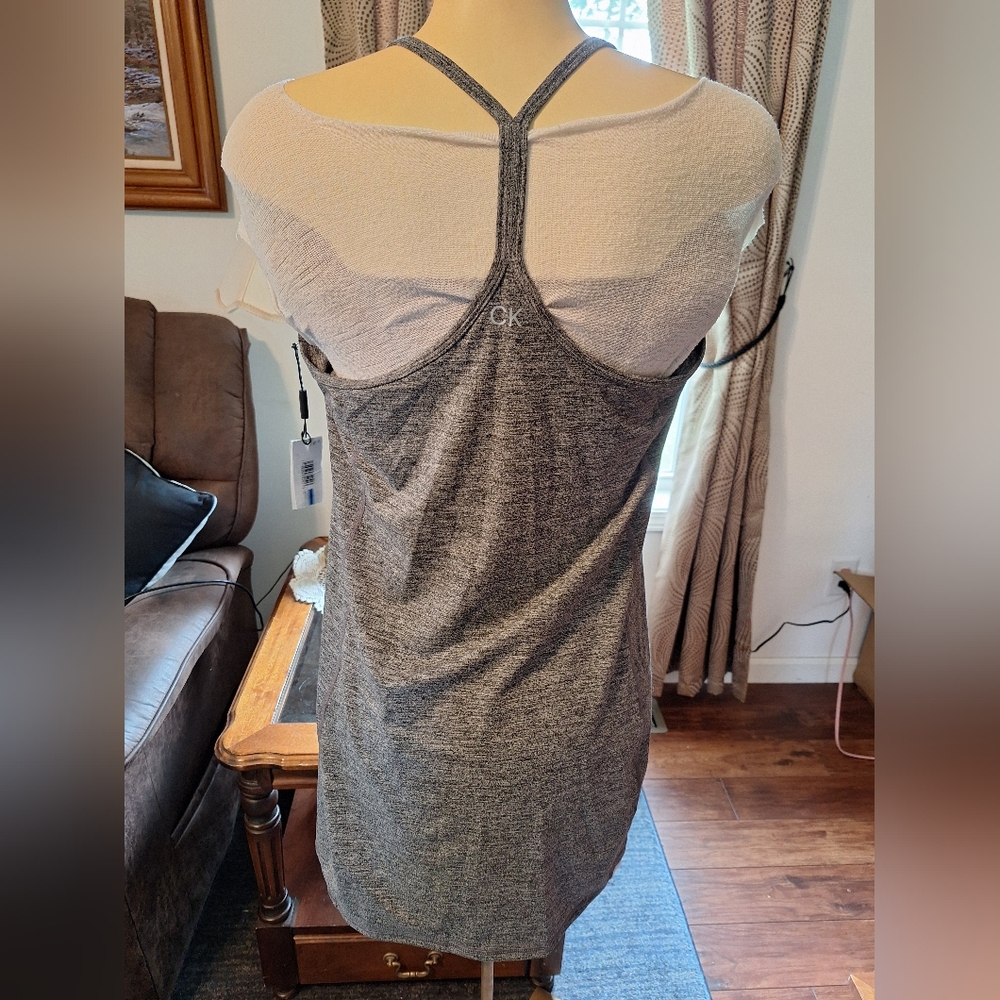 Gray Calvin Klein Performance Midi Dress - Picture 5 of 7
